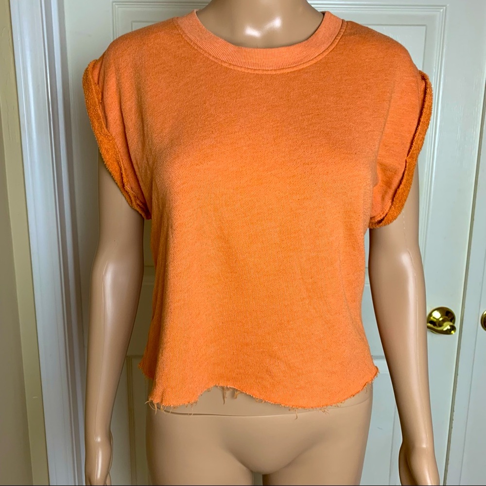 Truly Madly Deeply Unfinished Distressed Top Sz M